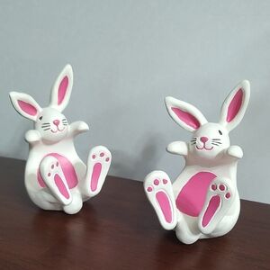Easter Bunny Napkin Ring Holders Set 2